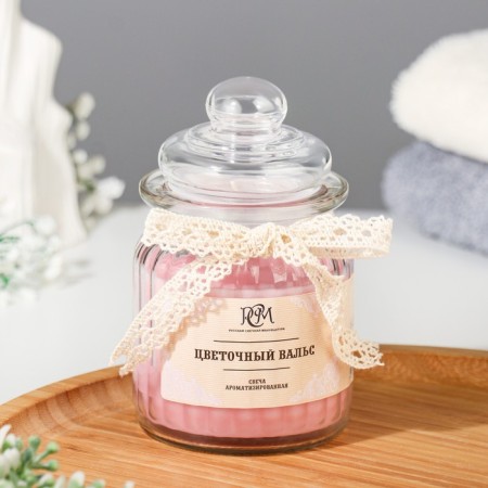 Candle in a jar flavored "Flower waltz" 180 g, burning time 45 hours