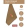 Kitchen waffle towel "Matryoshka", size 50x70 cm