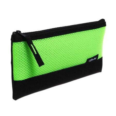 Penal soft, 1 department, 105 x 195 mm, flat, PMP 09-73, black/light green 57440