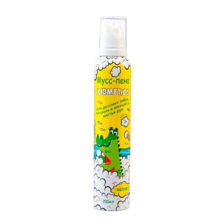 Mousse Penen for bathing and washing hands in the bathroom Kidmetics yellow, 200 ml