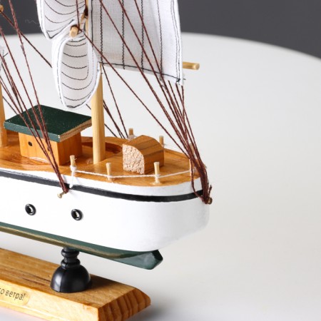Souvenir medium "Mortan" ship, white, 33x31x5 cm-2