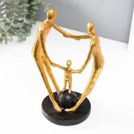 Polystone souvenir "Strength in unity" gold 12x17.5x26.5 cm-4