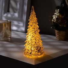 LED figure “Golden Christmas tree” 6 × 17 × 6 cm, plastic, LR44 batteries, glow warm white