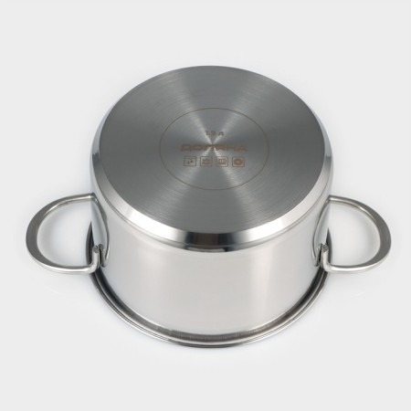 Great stainless steel pan, 1.9 liters, with a heat distribution layer, induction-4