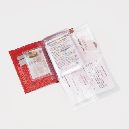 Cover for autoDocations and passports on the Textura button, red color-7