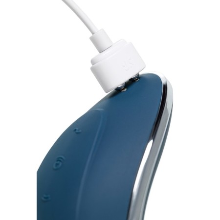 Vacuum-wave contactless stimulator of the Satiffyer Vulva Lover 1 clitoris, silicone, blue color-3