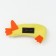 A toy for cats with cat mint "chicken", 10 cm, yellow