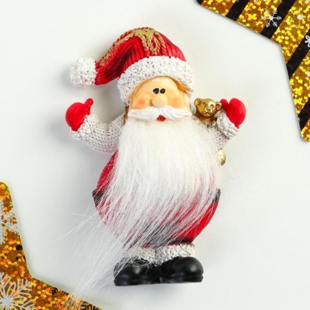 Magnet Polystone "Grandfather Frost with a long beard" mix 9.2x5x1 cm-1