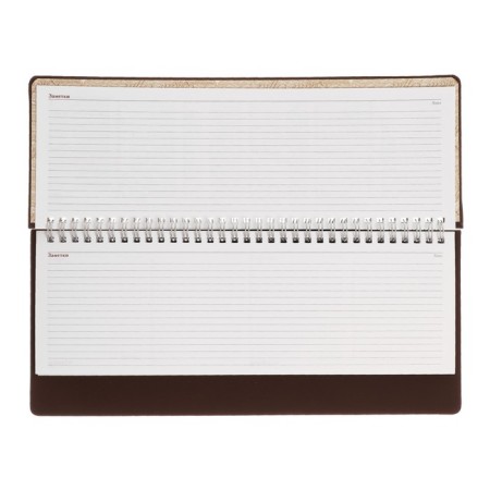 Planing UNSIDED 64 sheets on the crest Velvet, hard cover, artificial leather, block 70 g/m2, brown-8