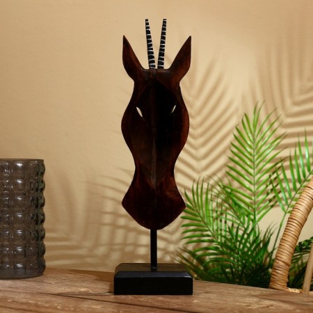 Mask "Zebra" on the stand, Albezia 45 cm-3