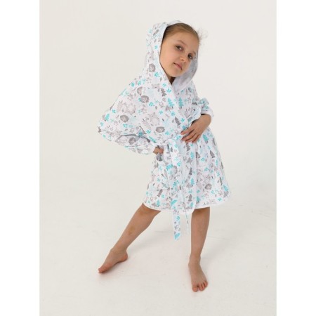 Халат детский с капюшоном, рост 128 см-9