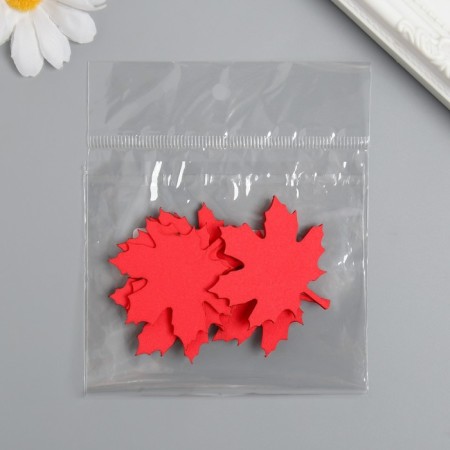 The workpiece of Foamiran "Mine Leaf" 4,5x4.5 cm, thickness. 1mm, set 10 pcs, red-2
