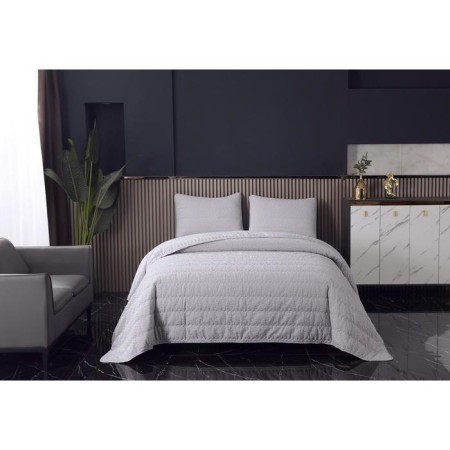 A set with a bedspread "Nadin", size 160x220 cm, 50x70 cm, color gray color