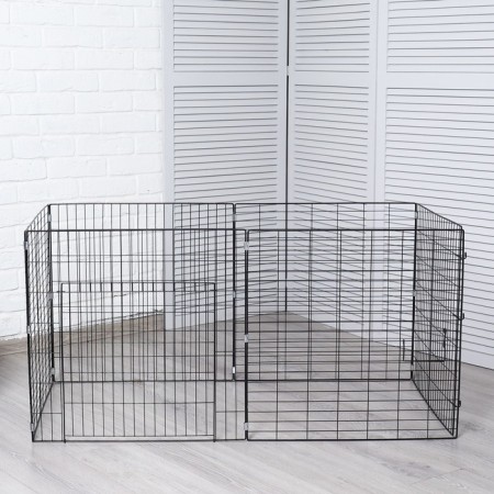 Animal aviary "Pigzon" 6 sections on clips 60 x 60 cm, Sh.p. 37-40 mm, folding, black-1