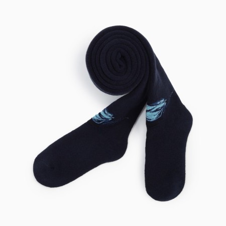 Pantyhose children's terry color dark blue, height 116-122