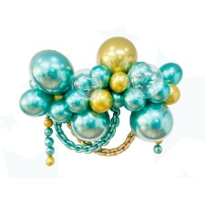 Set for creating compositions from balloons, set of 52 pcs., Gold, Green
