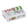 Office paper clips 28 mm color, 70 pcs, staff, cardboard box