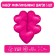 Foil ball 9 "Fuchsia", mini-heart, without a valve, a set of 5 pcs.