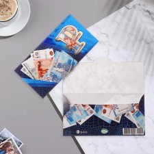 An envelope for money with a decorative element 