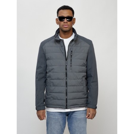 Male spring jacket, size 50, dark gray color-4