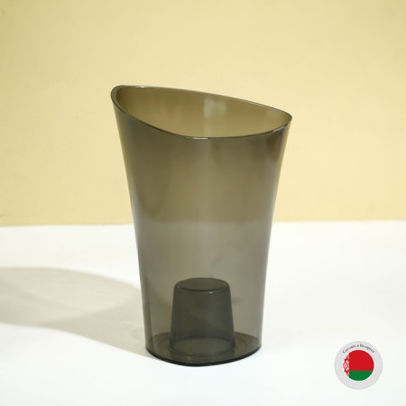 Pot for orchids, 1.3 l, 13.6 × 14.1 × 20 cm, plastic, transparent gray-4