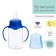 A bottle for feeding, a classic throat, with handles, 150 ml., From 0 months, color blue