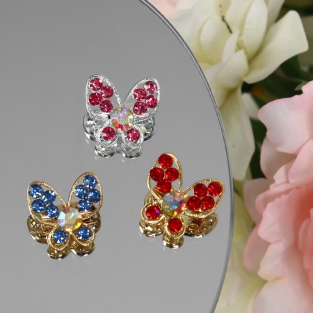 Brooch "Assorted" butterflies of fluttering, Mix color (indivisible packing 12 pcs., Price per pcs.)-1