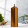 Candle "Column", coffee-gold, 5.5 × 15cm