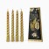 Candles twisted "Happiness in the New Year", 4 pcs, 6.8 x 16 x 2 cm