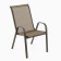 Set of garden furniture: table + 2 stools, brown, textile