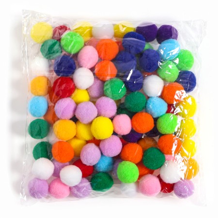 A set of textile parts for the decor "bombs" 100 pcs., Size 1 pc. - 2 cm-5