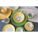 Ceramic shares mug "Sunflower", 360 ml, green color