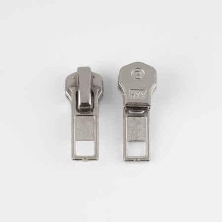 Automatic lock for metal zippers, No. 3, 10 pcs, Nickel color-1