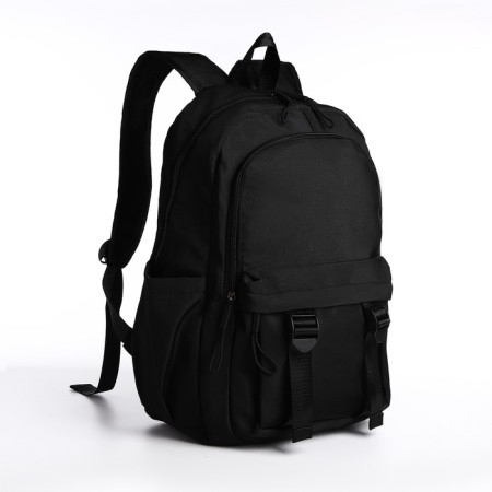 Youth backpack on lightning, 2 departments, 4 pockets, black color-2