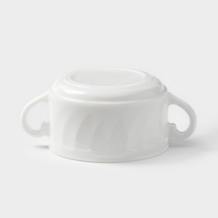 Trianon glass -ceramic broth, 300 ml, white color-3