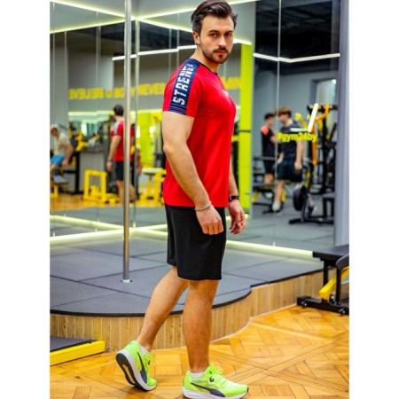 Sports T -shirt male ise, size 48, red color-8