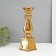 Ceramics candlestick for 1 candle "Nuovo" d = 1.5 cm gold 10x10x31.5 cm
