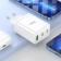 Network charger Hoco N33, 2 Type-C, 1 USB, 35 W, PD + Qc, white
