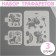 A set of plastic stencils "Horses", 3 pcs