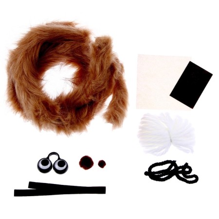 Set for creativity: creating a toy from fur sticks and coloring "Funny animals"-3