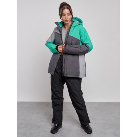 Ski costume female winter, size 60, green color-5