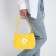 Youth bag with zipper, yellow color