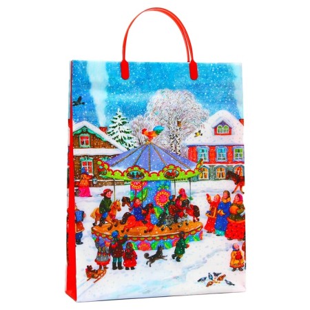 Package Gift soft plastic "Christmas tree with jewelry" 140 μm bag 40 x 30 x 9 cm