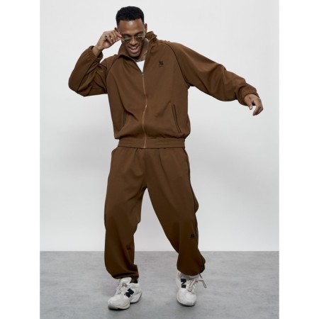 Male tracksuit, size 54, brown color-19