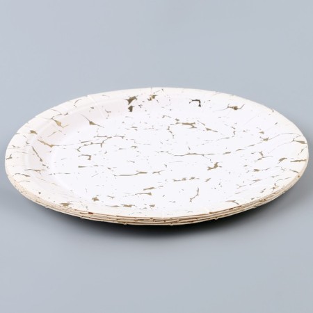 Paper plate "Marble", in a set of 6 pcs.-1