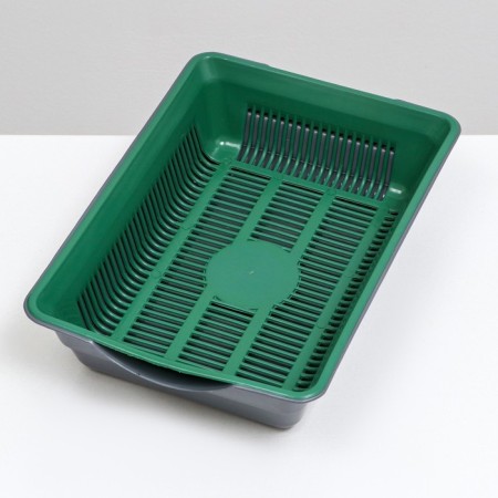 Deep toilet with a mesh of 36 x 25 x 9 cm, green/gray-2