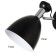 Sconces with a switch on the wire "Claudia" E27 40W black 28x15x20cm