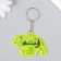 A keychain plastic reflective "brown bear and mountains" 3.4x5.5 cm