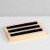 Ring stand, 3 stripes, wood, 15 × 10 × 2 cm, black color