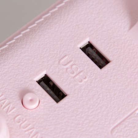Board Lamp "ERA" LED 8W 3000K-6000K Dimmer 2 rosett 2xUSB2.0 Pink 10x28x33cm Risalux 946-10